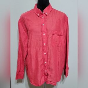 Maeve by Anthropologie The Bennet Linen Blend Edition Button down Shirt Small